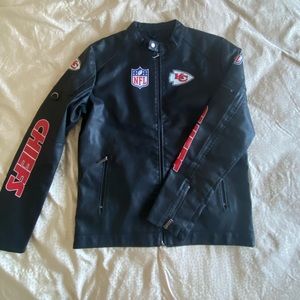 Kansas City Chiefs faux leather coat